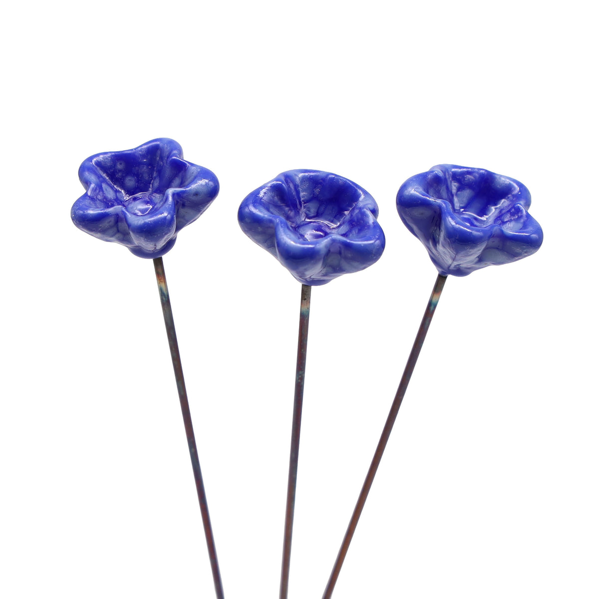Dark Blue Glass Star Flower
