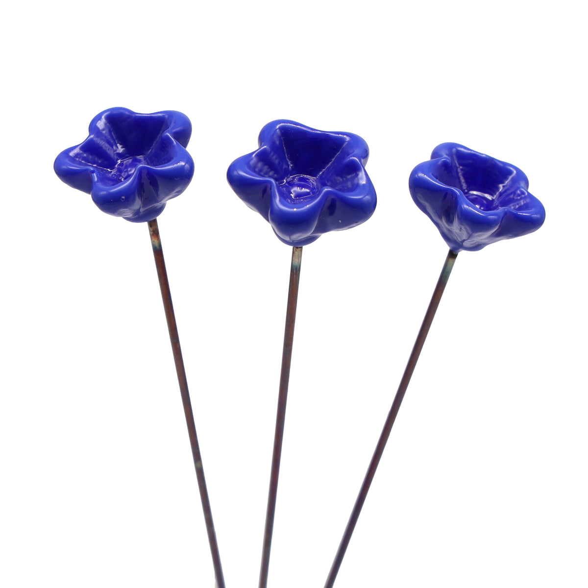 Dark Blue Glass Star Flower