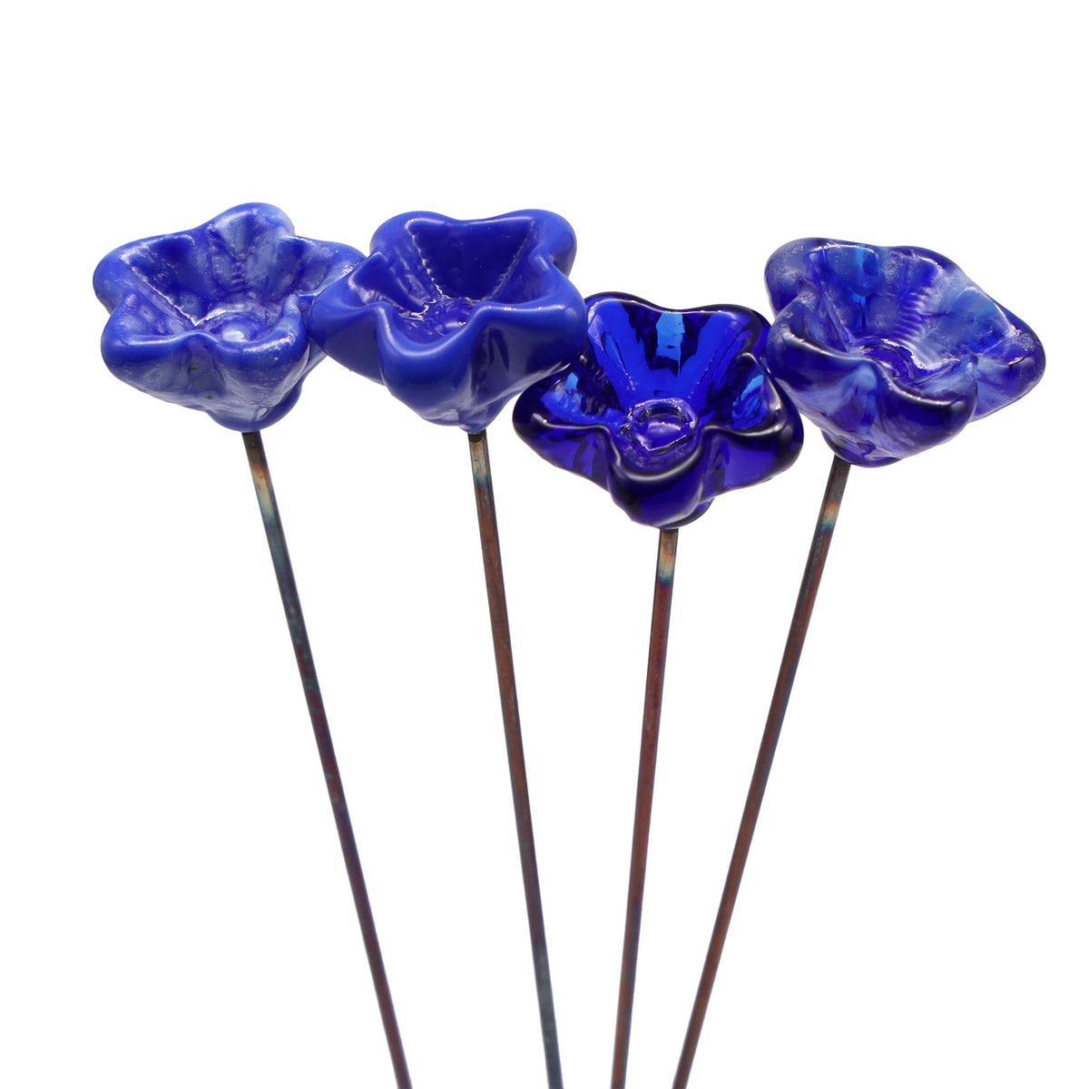 Dark Blue Glass Star Flower