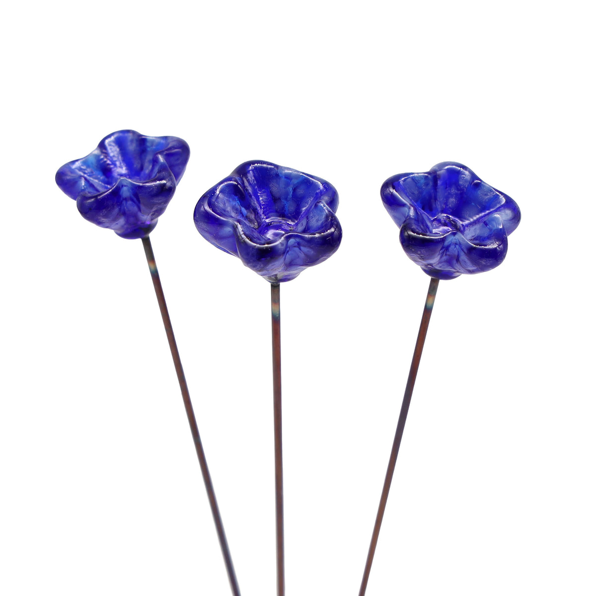 Dark Blue Glass Star Flower