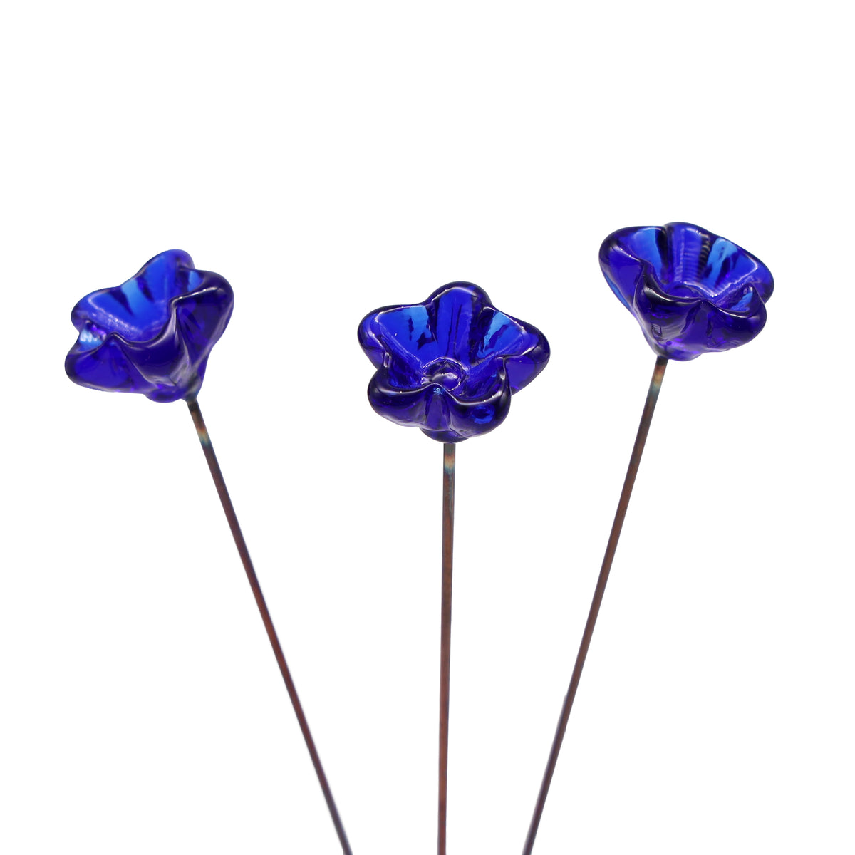 Dark Blue Glass Star Flower