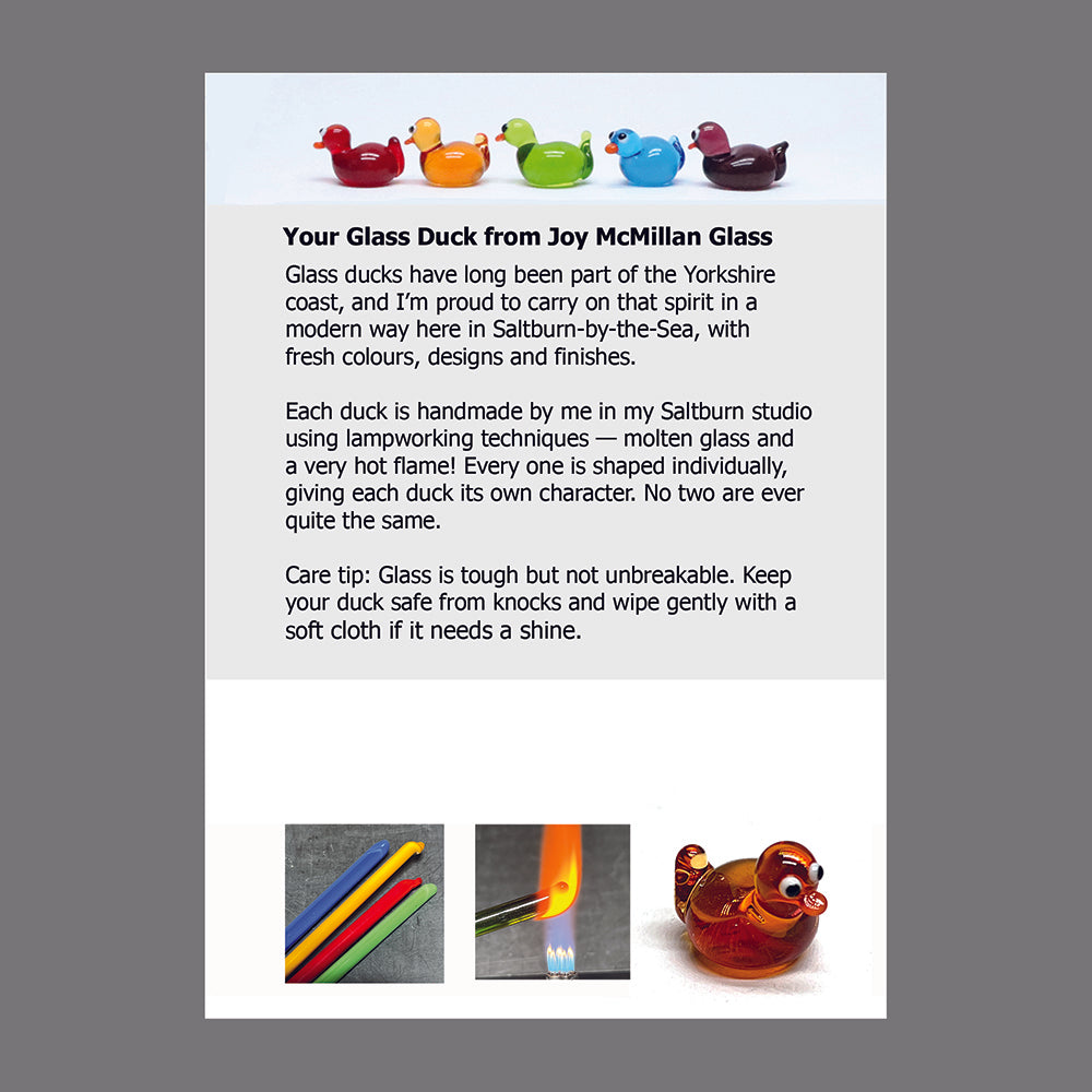 Clear Transparent Glass Duck