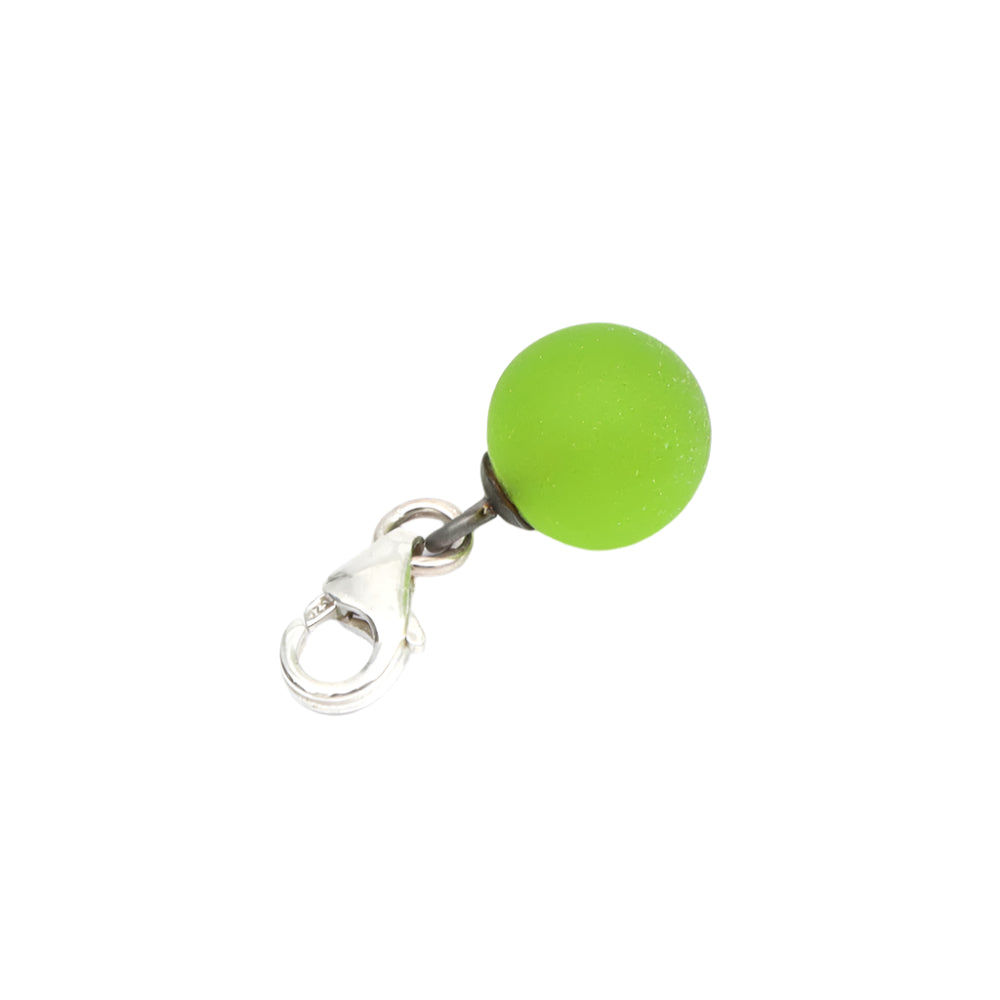 Frosted Lime Glass Tiny Ball Charm