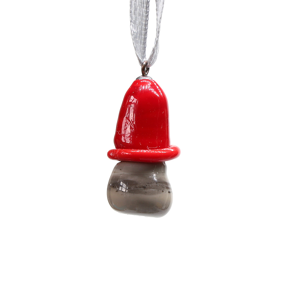 Tiny Glass Gnome Hanging Decoration