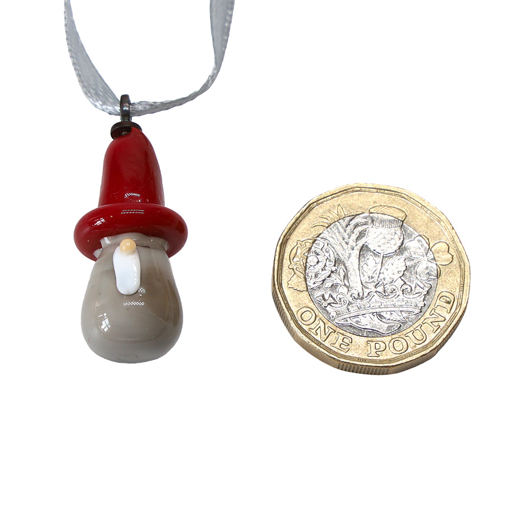 Tiny Glass Gnome Hanging Decoration