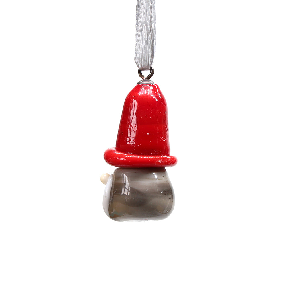 Tiny Glass Gnome Hanging Decoration