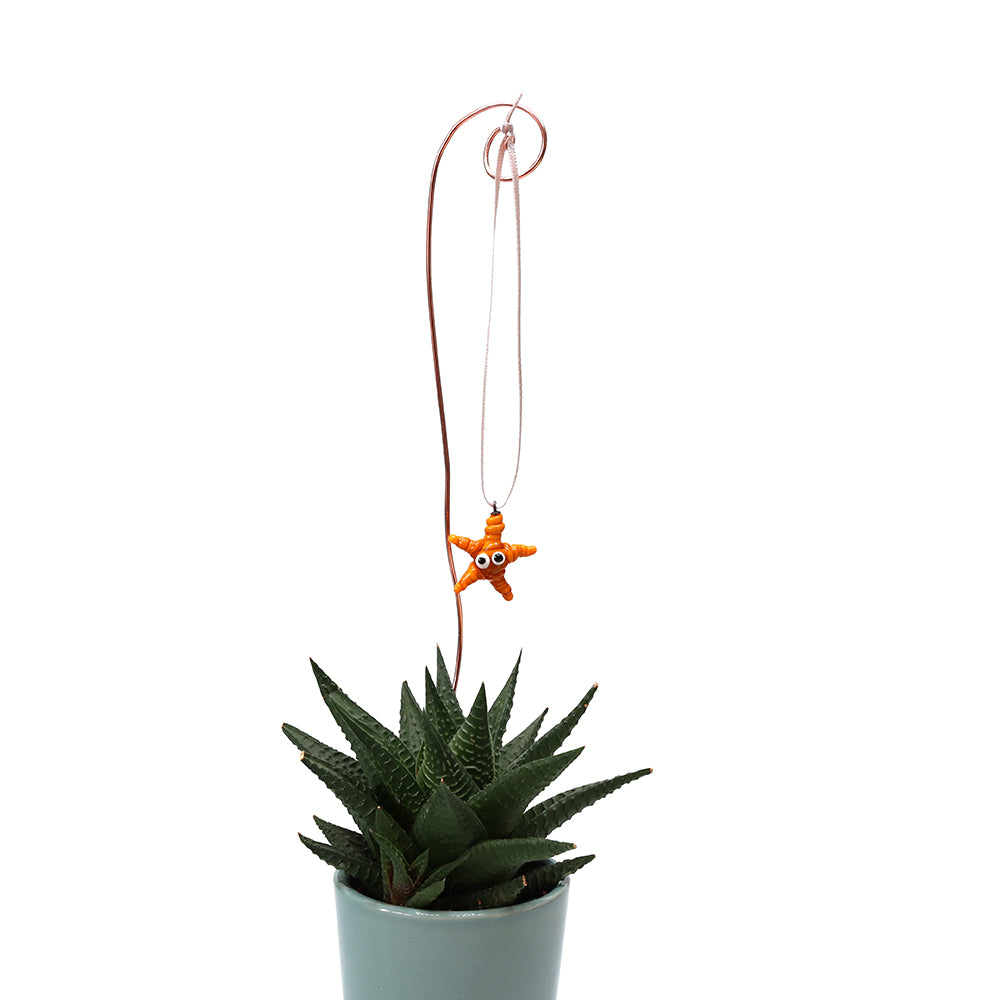 Tiny Glass Gold Star Hanging Decoration