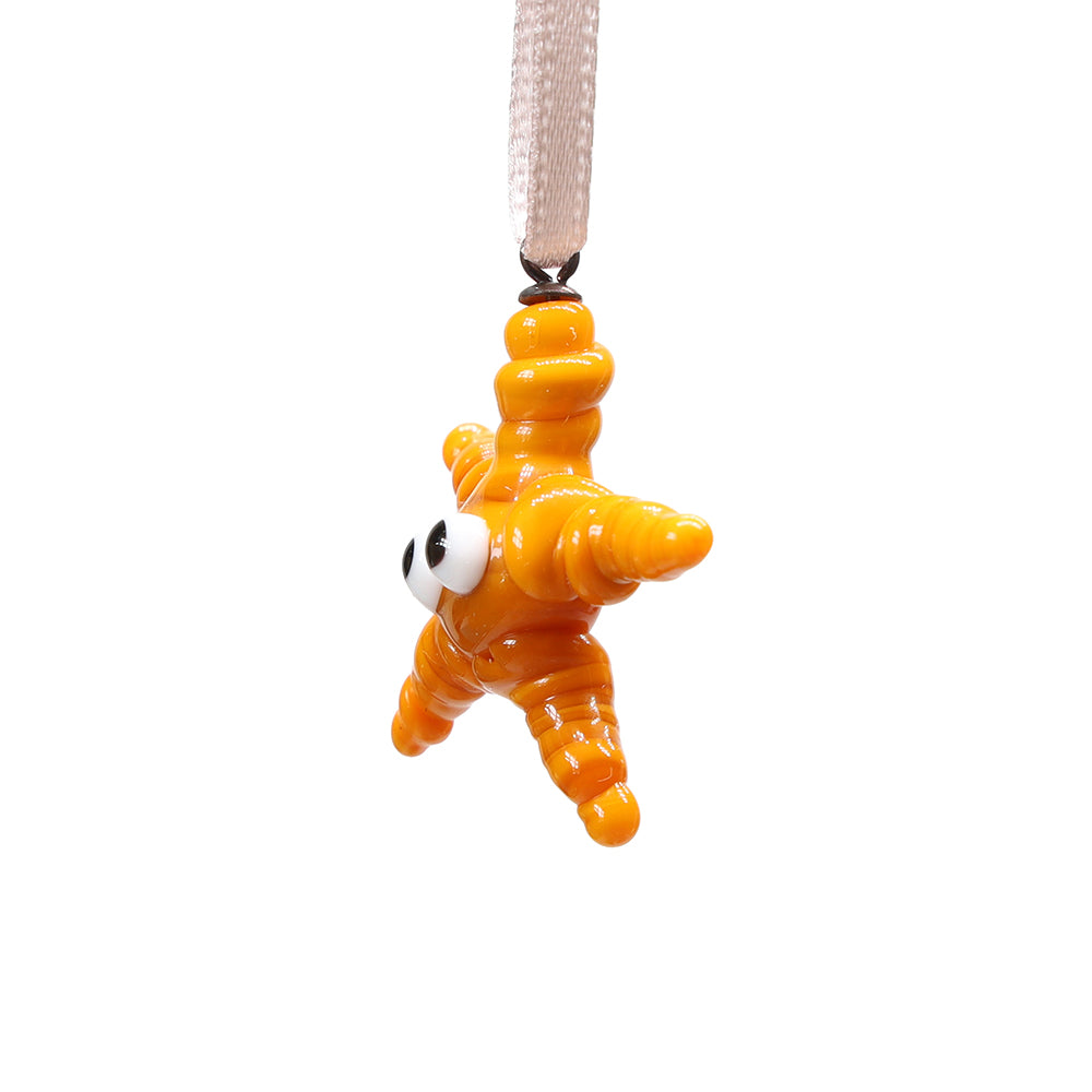 Tiny Glass Gold Star Hanging Decoration