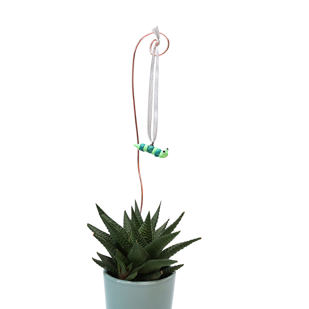Tiny Glass Caterpillar Hanging Decoration