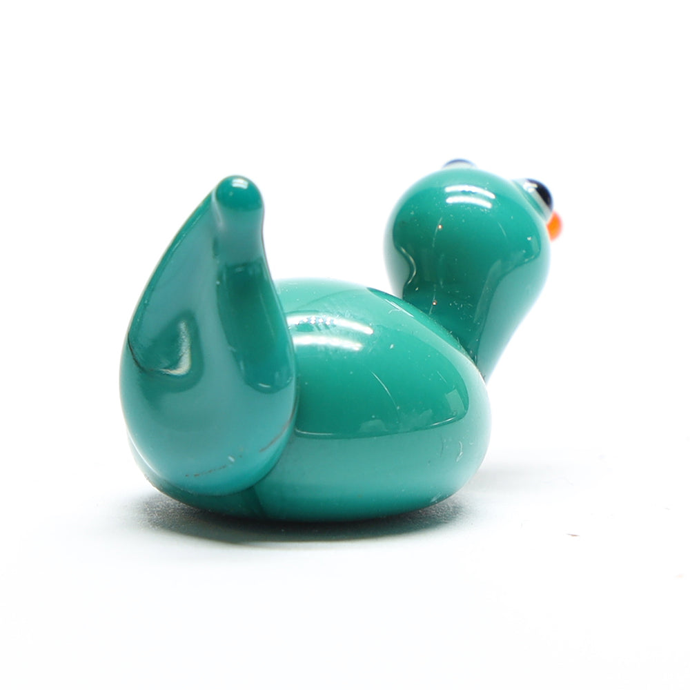 Green Opaque Glass Duck