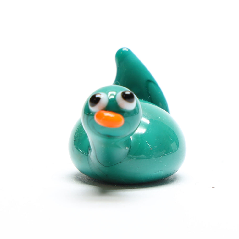 Green Opaque Glass Duck