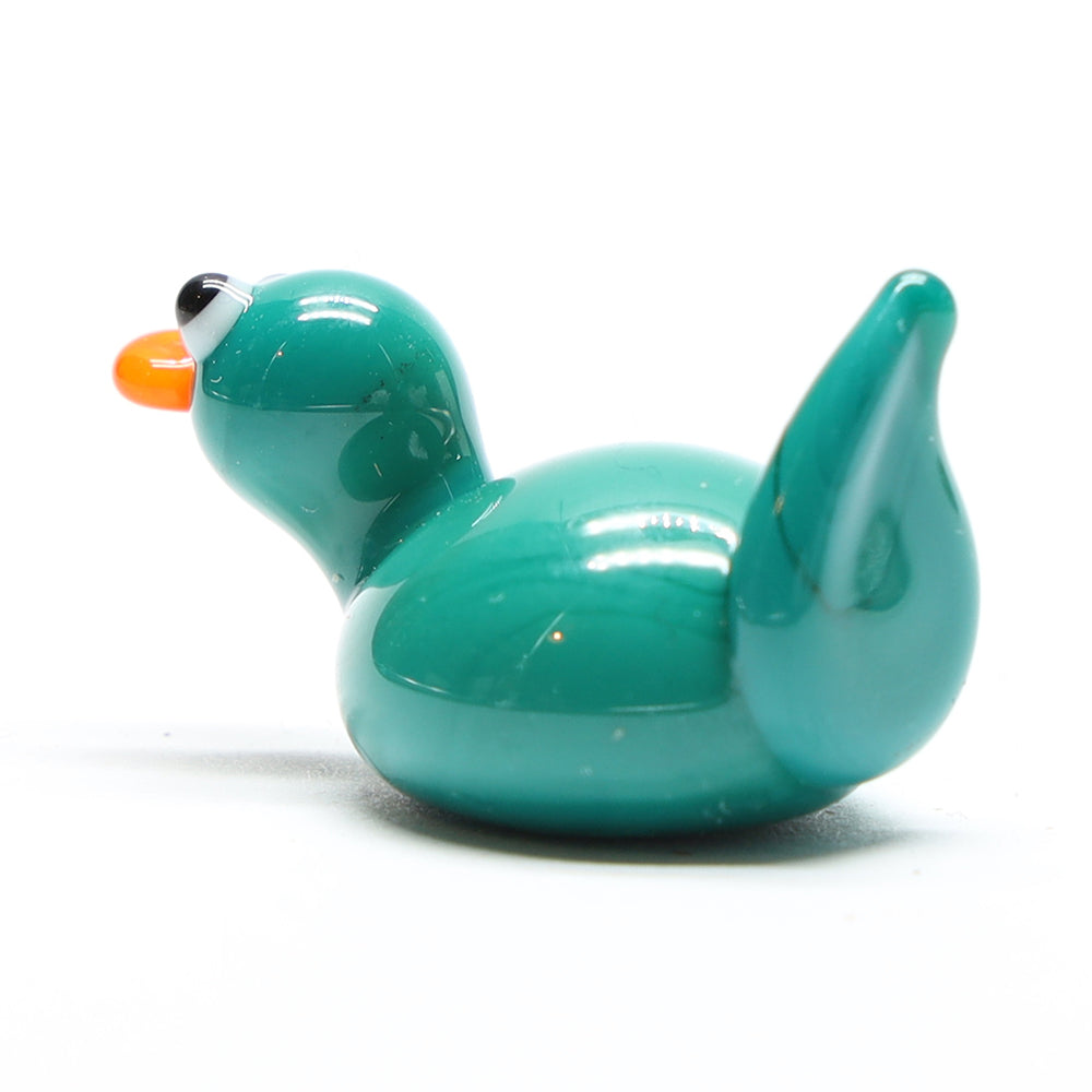 Green Opaque Glass Duck
