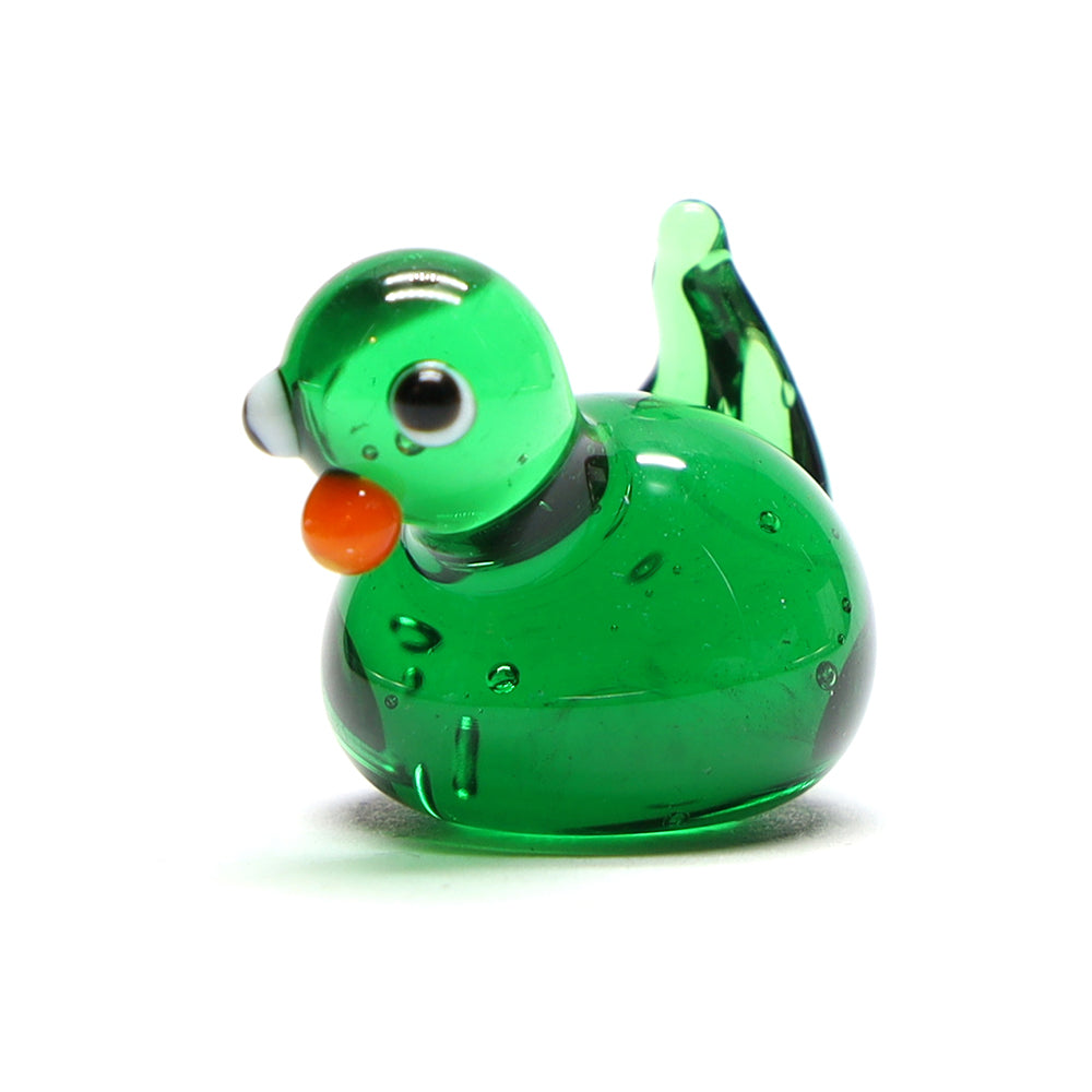 Green Transparent Glass Duck