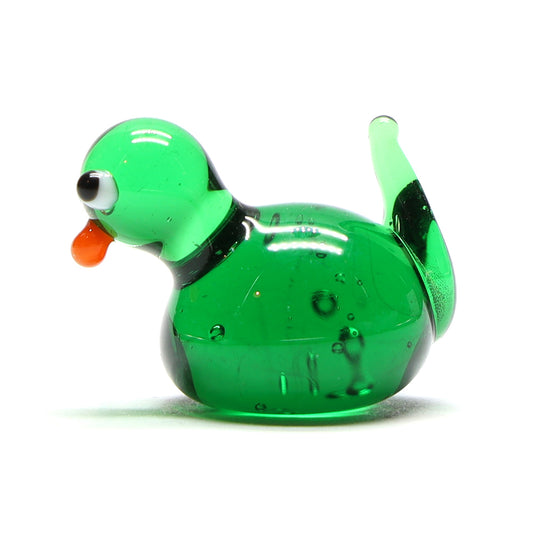 Green Transparent Glass Duck