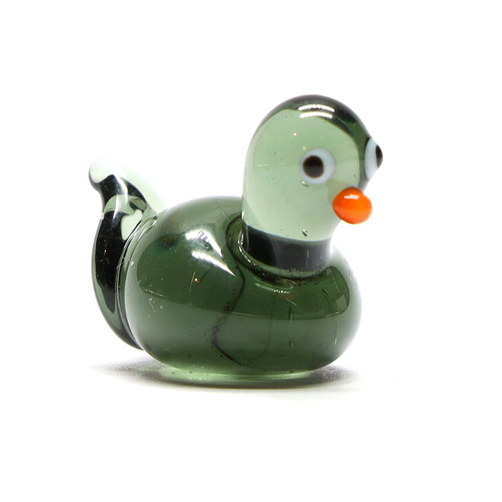 Grey Transparent Glass Duck