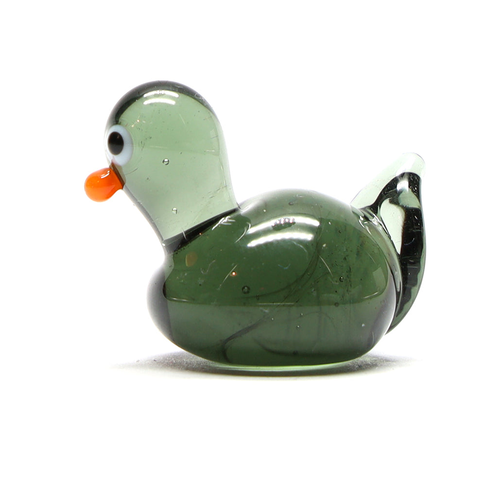 Grey Transparent Glass Duck