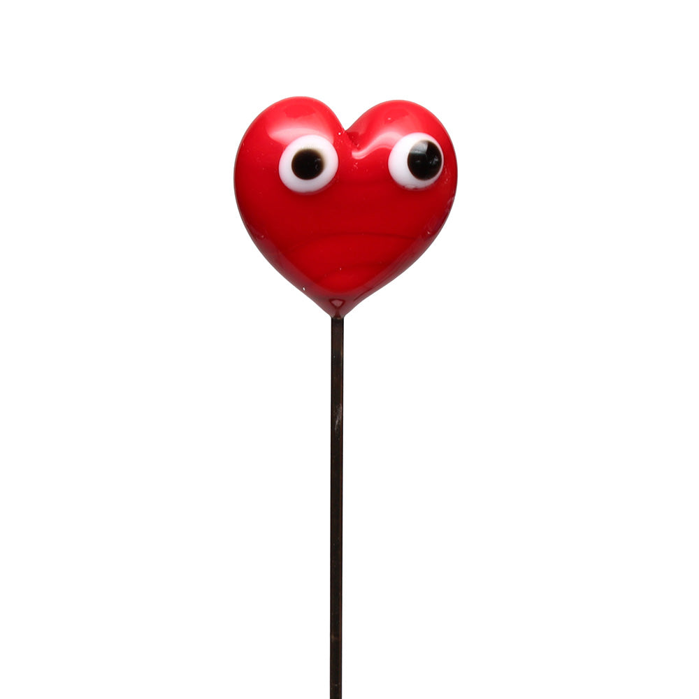 Red Heart with Eyes Plant Decoration
