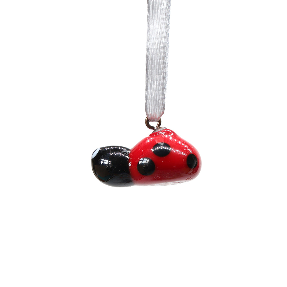 Tiny Glass Ladybird Hanging Decoration