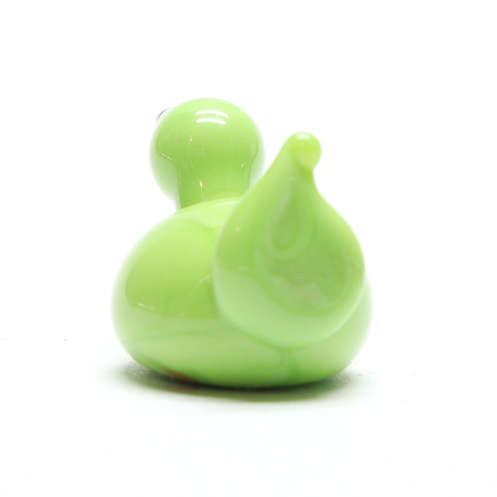 Lime Opaque Glass Duck