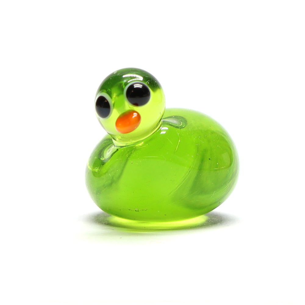 Lime Transparent Glass Duck