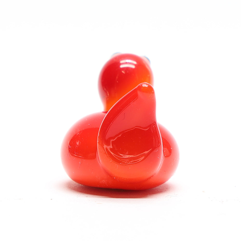 Orange Opaque Glass Duck