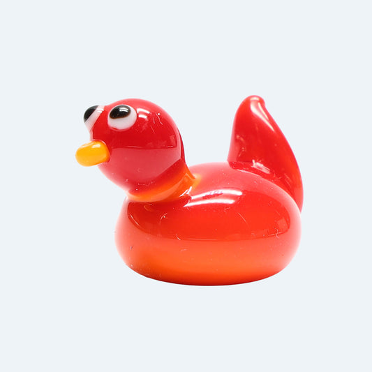 Orange Opaque Glass Duck