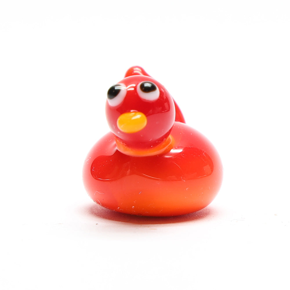 Orange Opaque Glass Duck