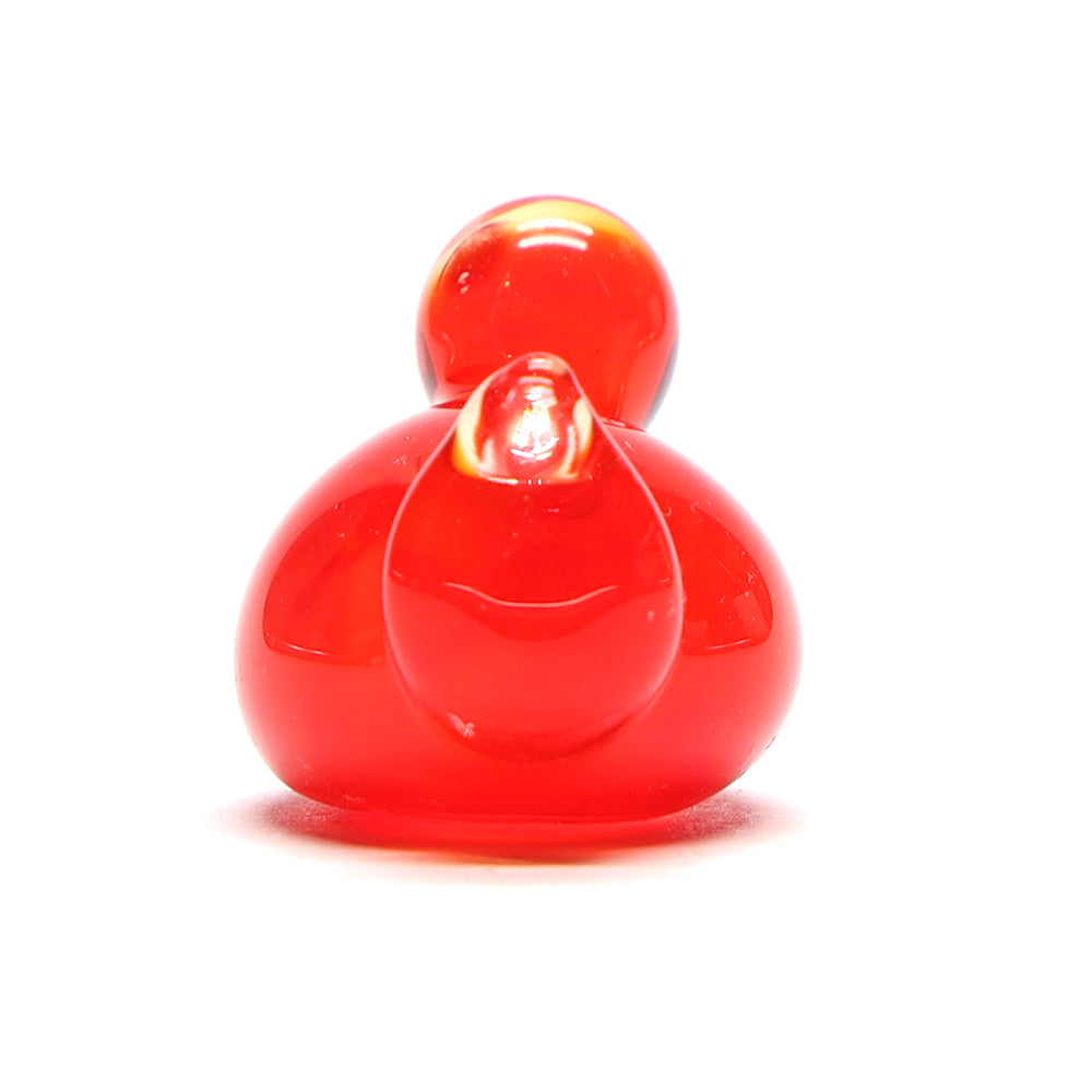 Orange Transparent Glass Duck