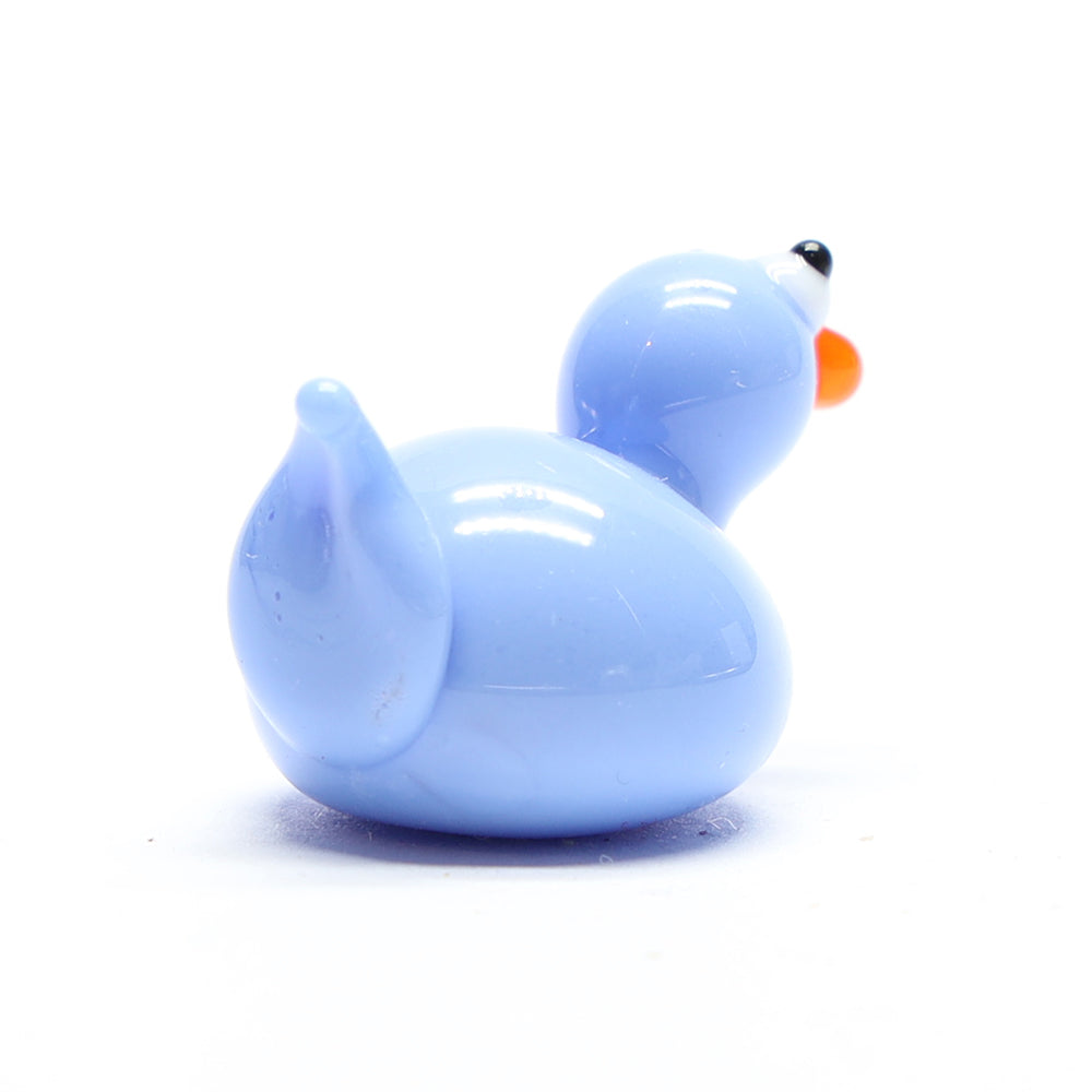 Pale Blue Opaque Glass Duck