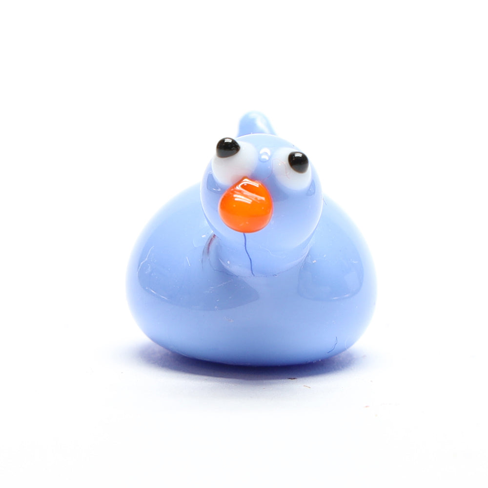 Pale Blue Opaque Glass Duck