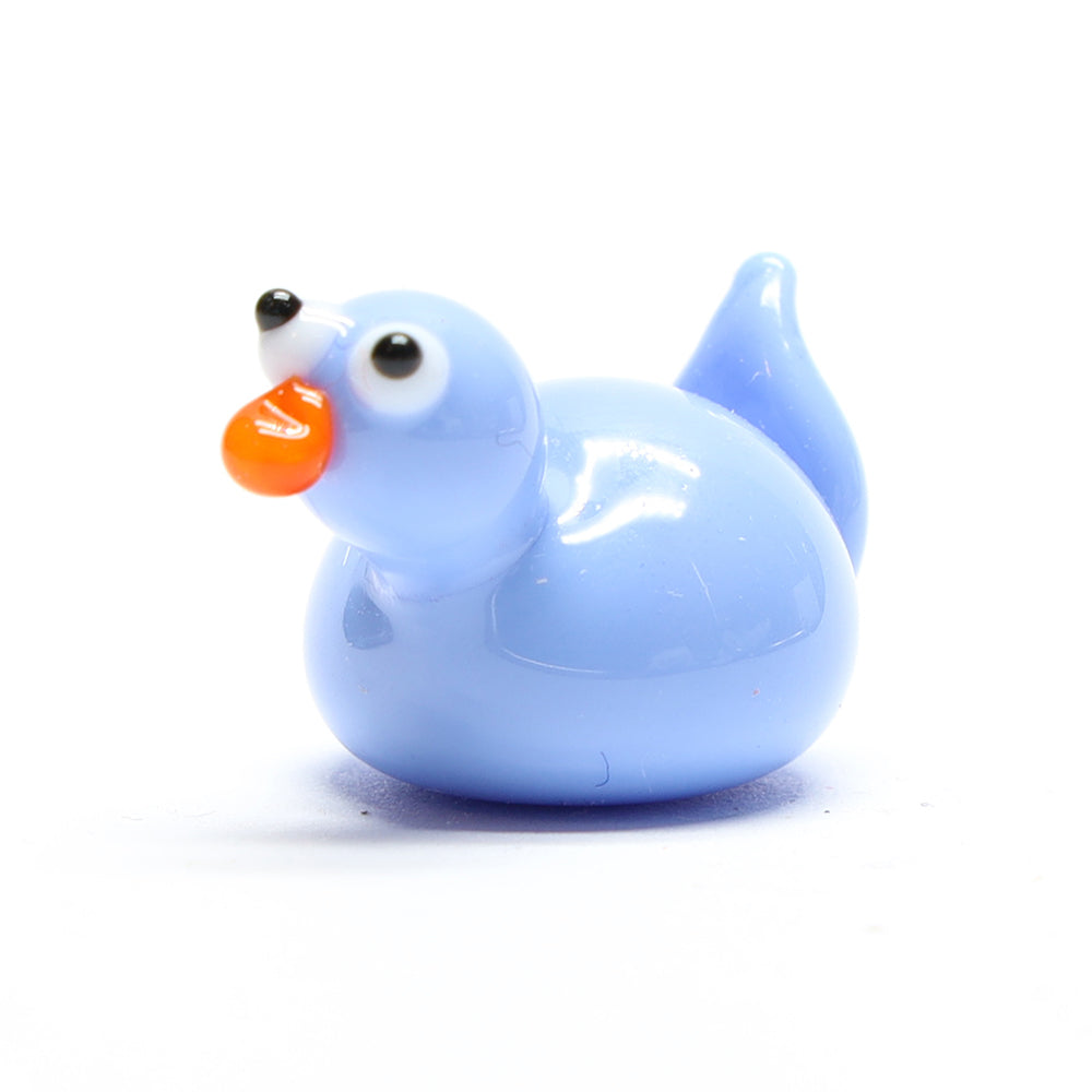 Pale Blue Opaque Glass Duck