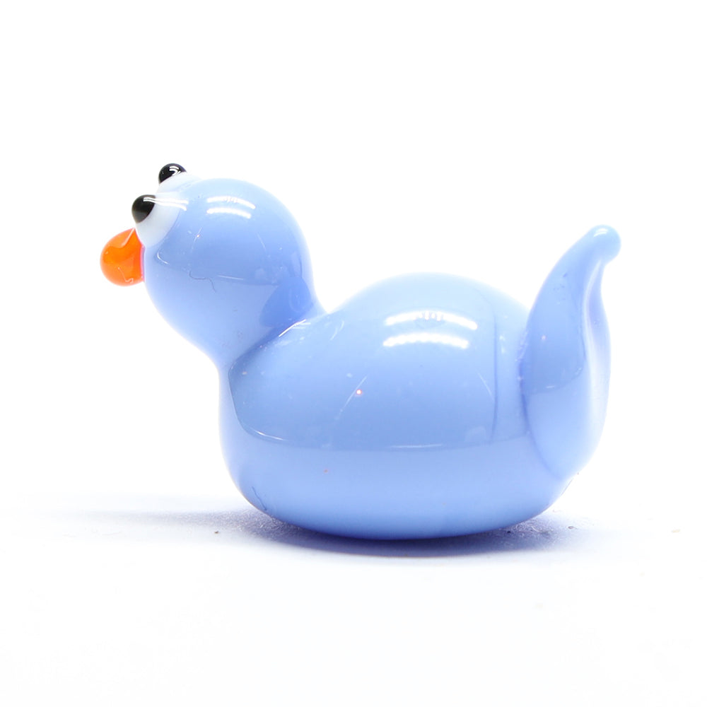 Pale Blue Opaque Glass Duck