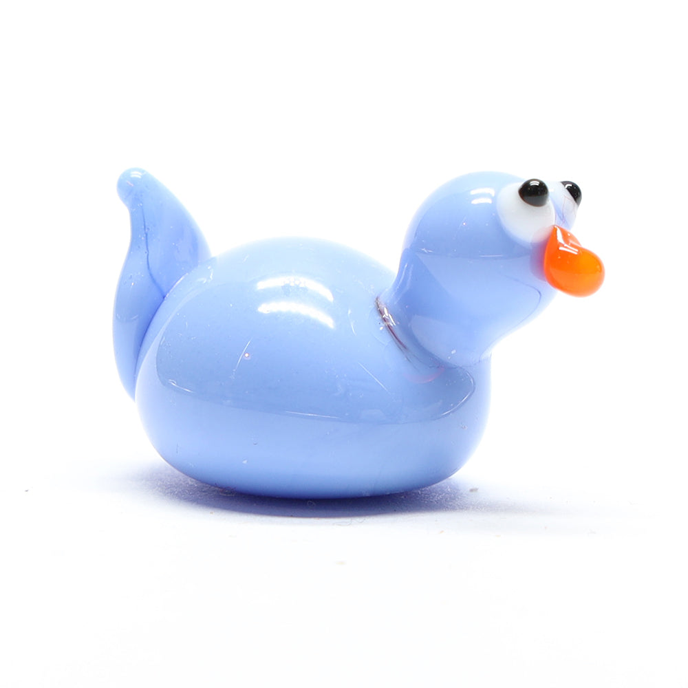 Pale Blue Opaque Glass Duck