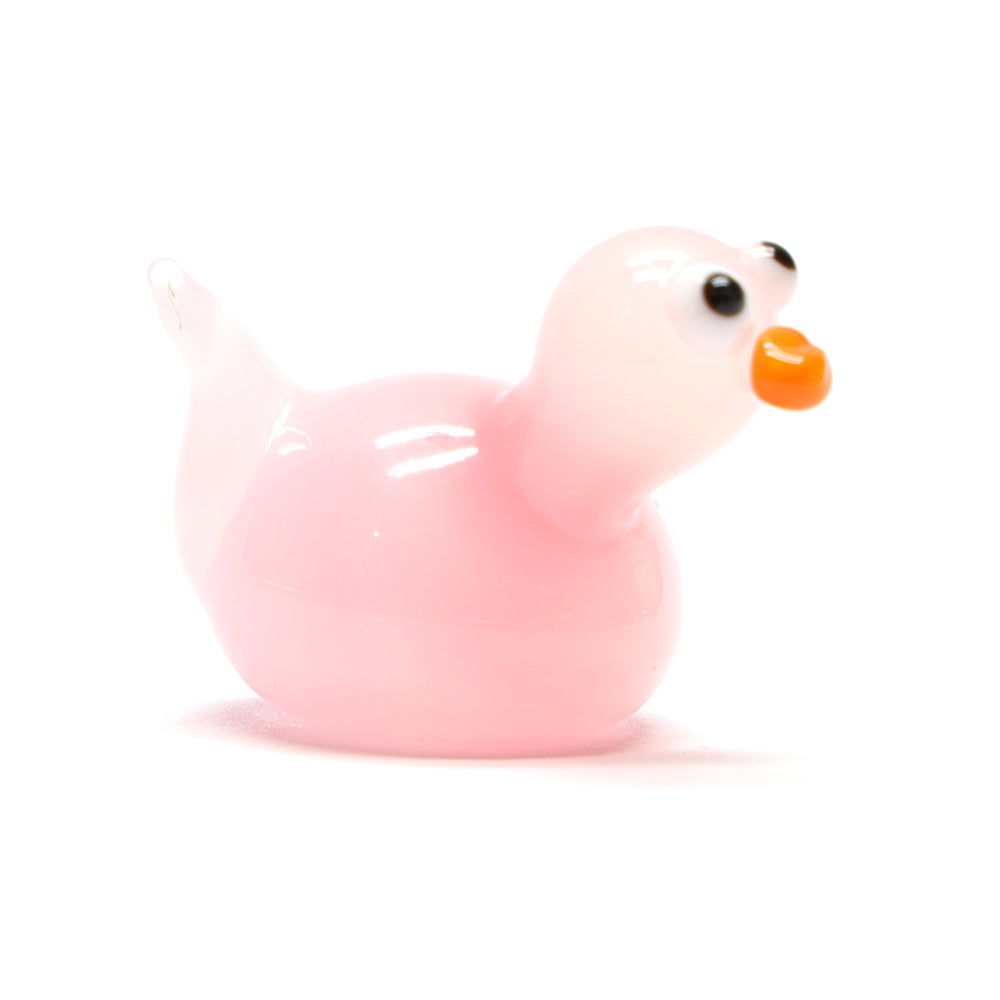 Pink Opal Glass Duck