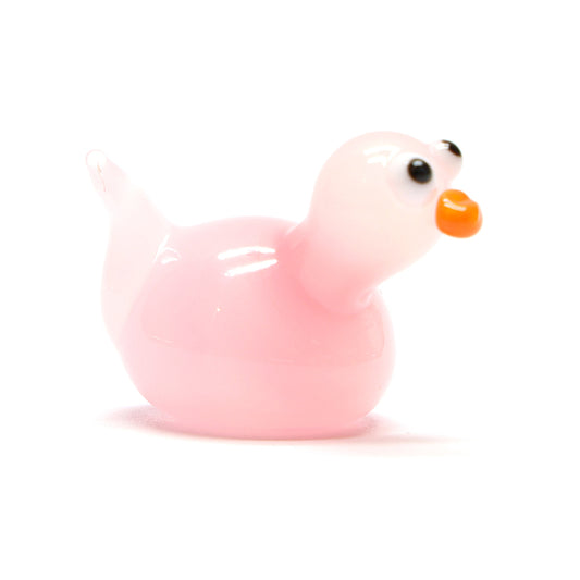 Pink Opal Glass Duck
