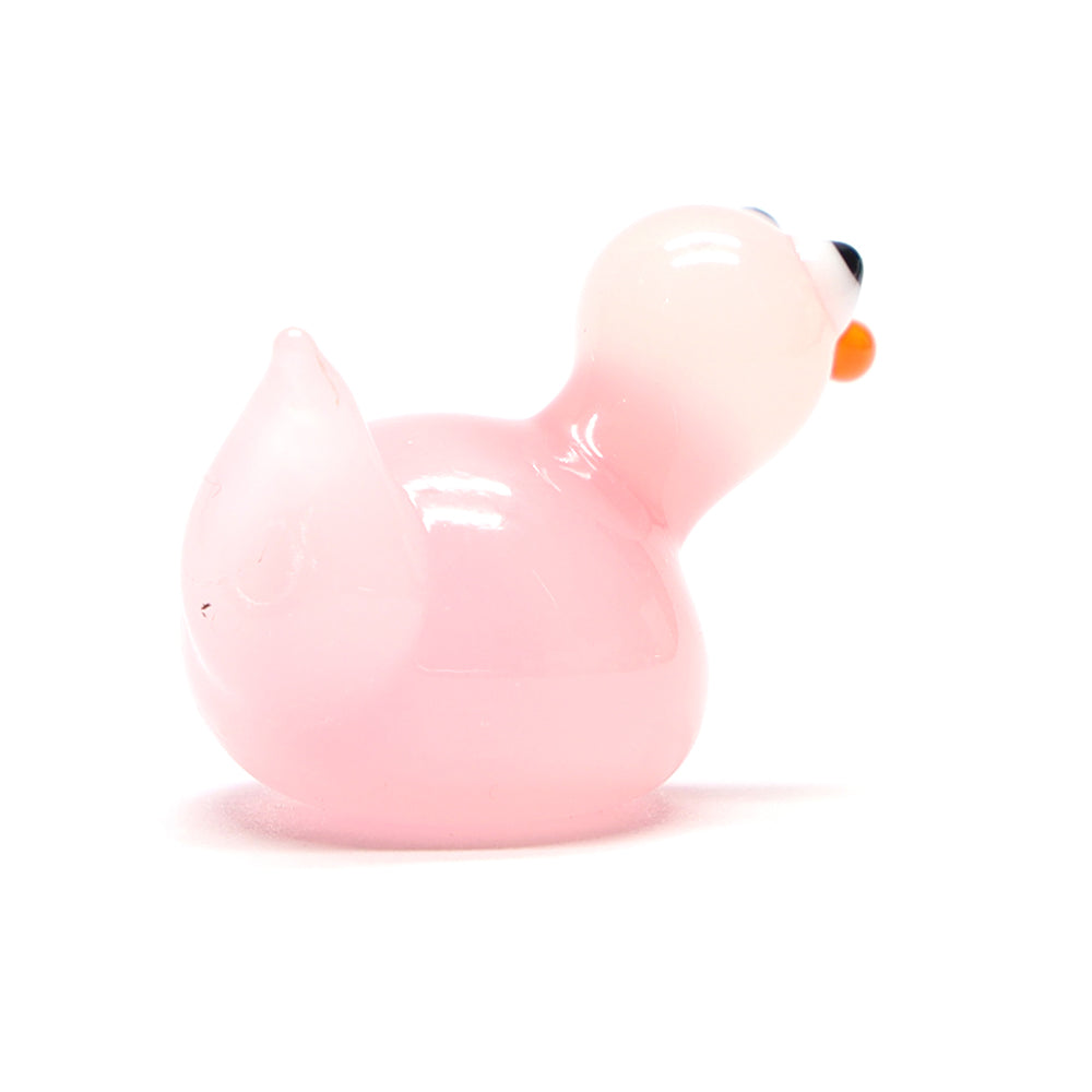 Pink Opal Glass Duck