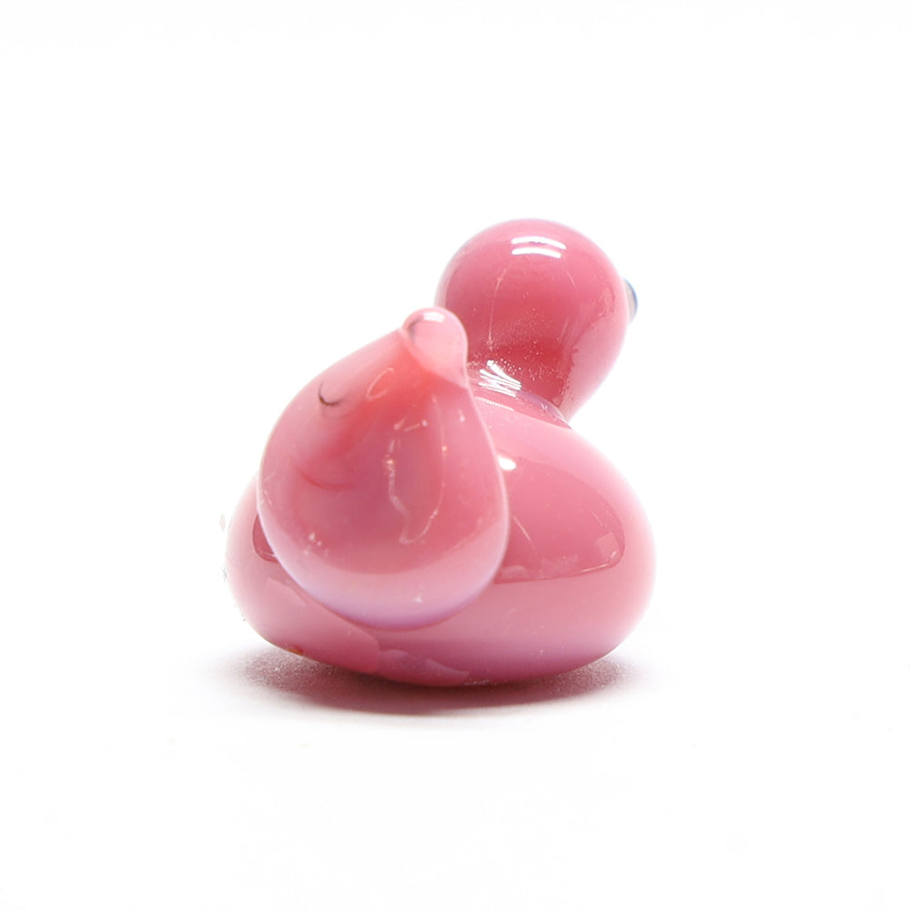Pink Opaque Glass Duck