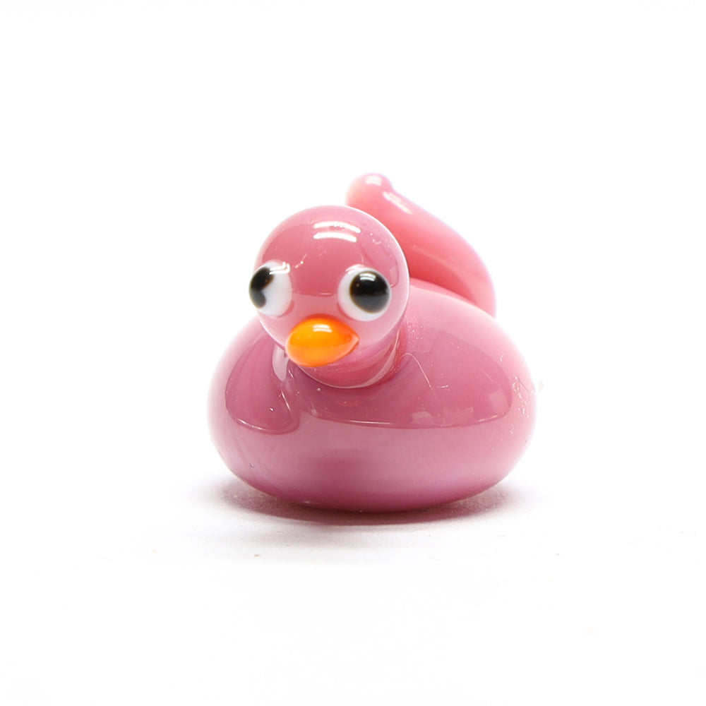 Pink Opaque Glass Duck