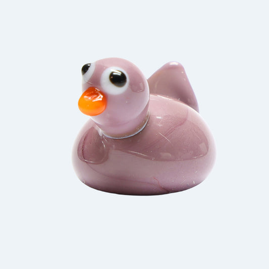 Purple Opaque Glass Duck
