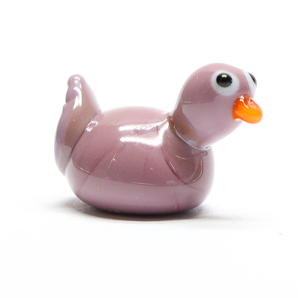 Purple Opaque Glass Duck
