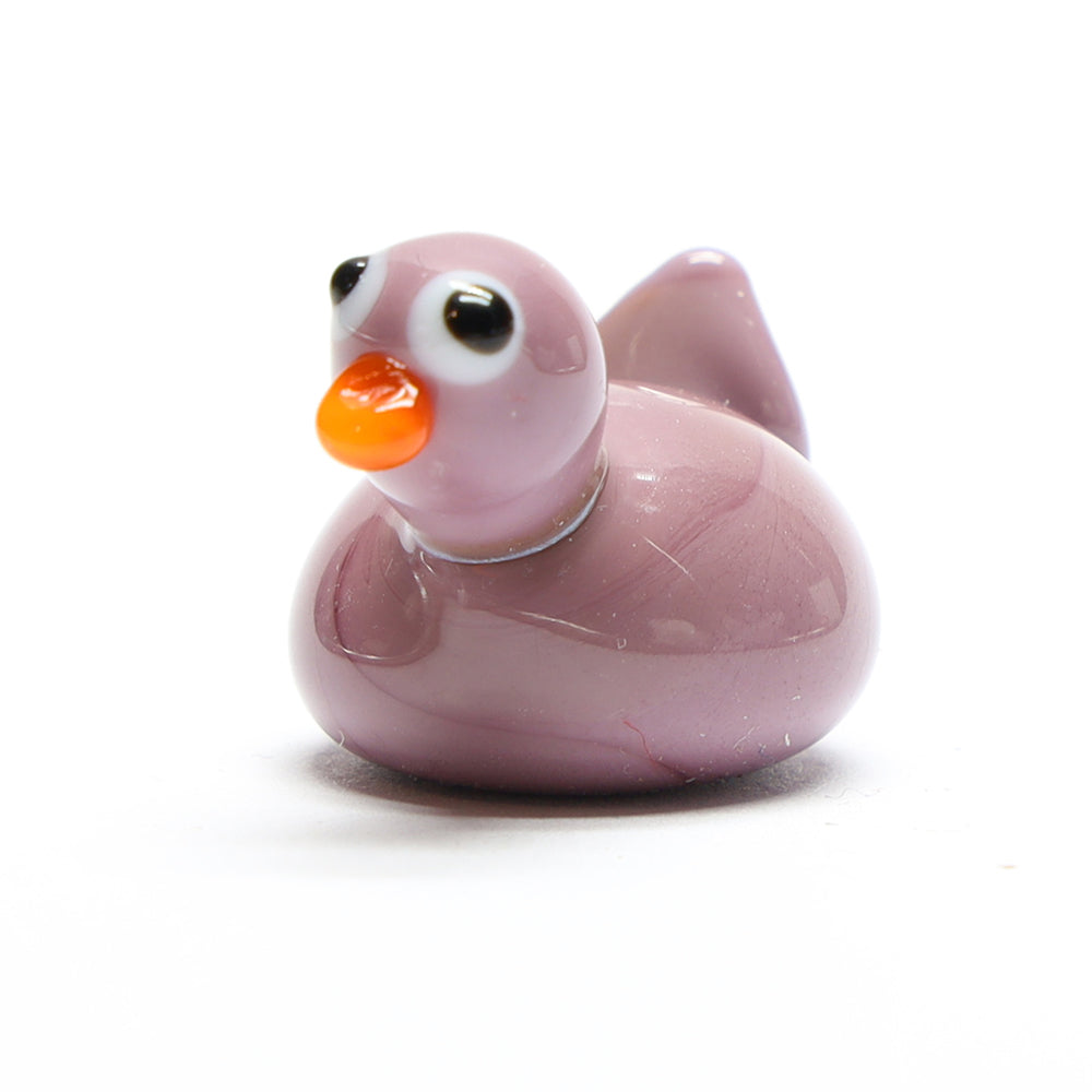 Purple Opaque Glass Duck