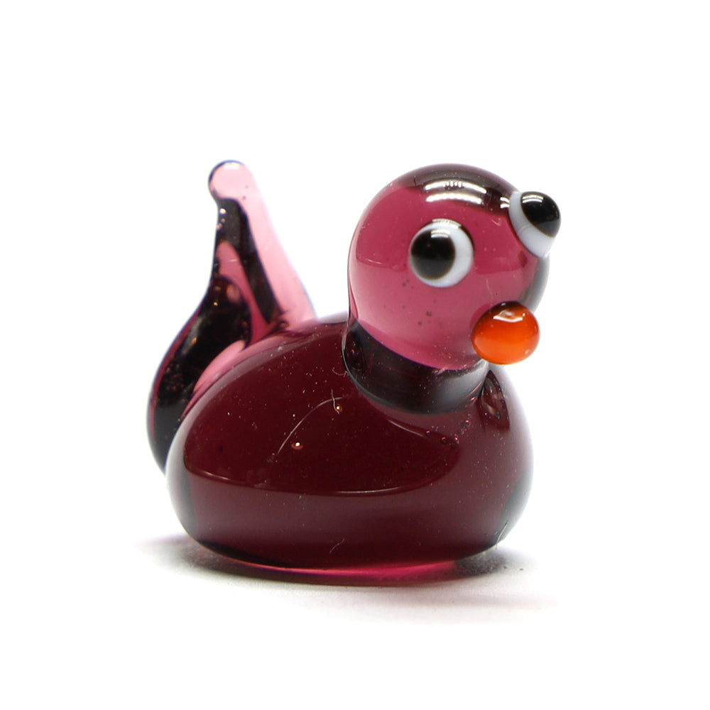 Purple Transparent Glass Duck