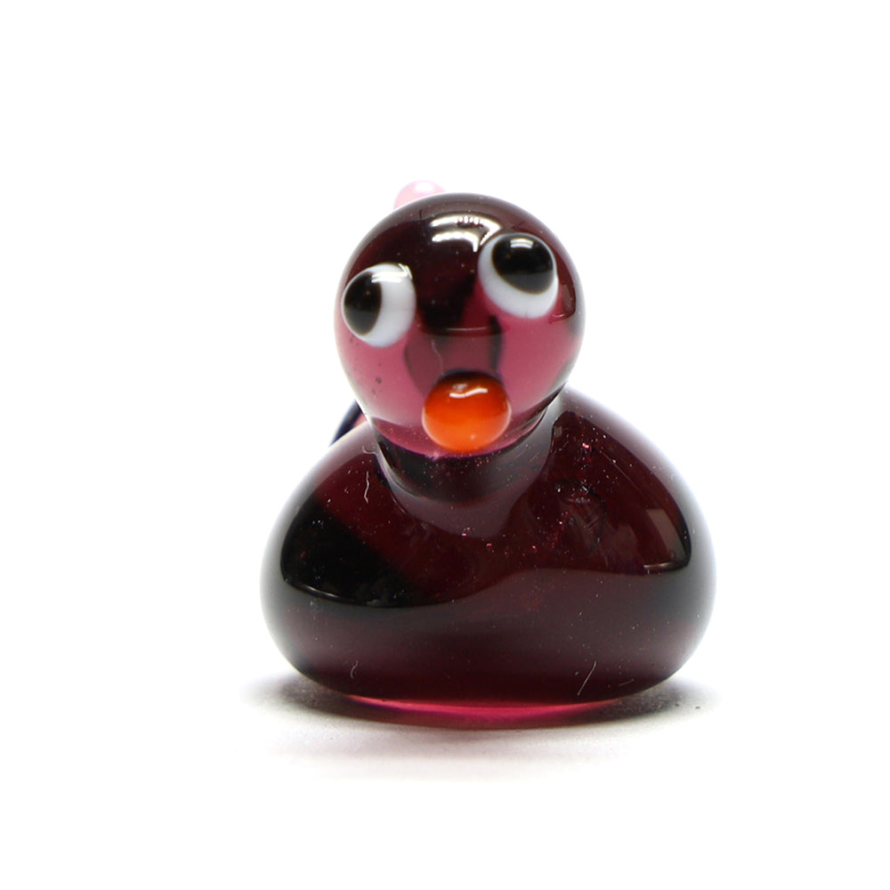 Purple Transparent Glass Duck