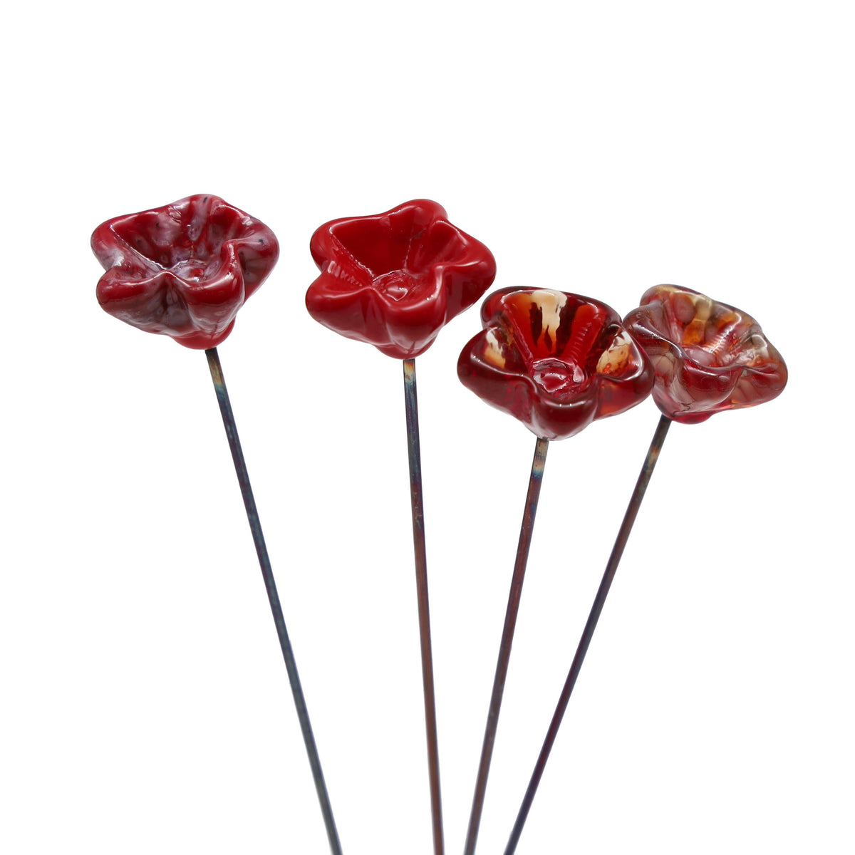 Red Glass Star Flower