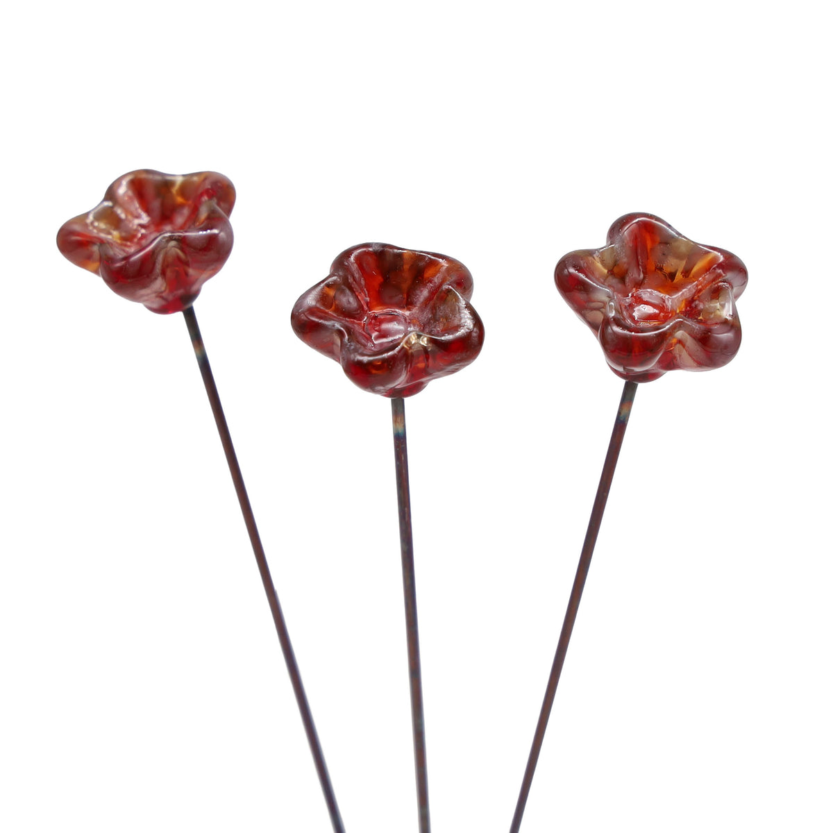 Red Glass Star Flower