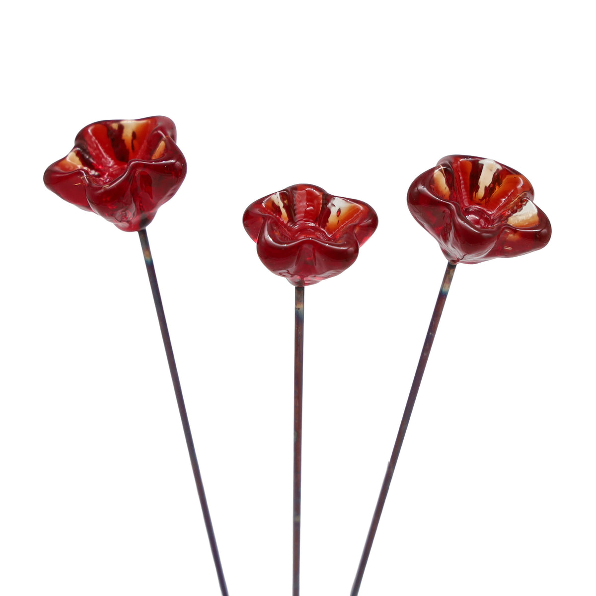 Red Glass Star Flower