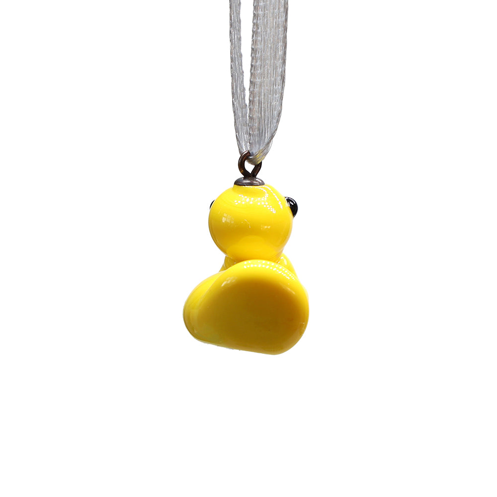 Tiny Glass Rubber Duck Hanging Decoration
