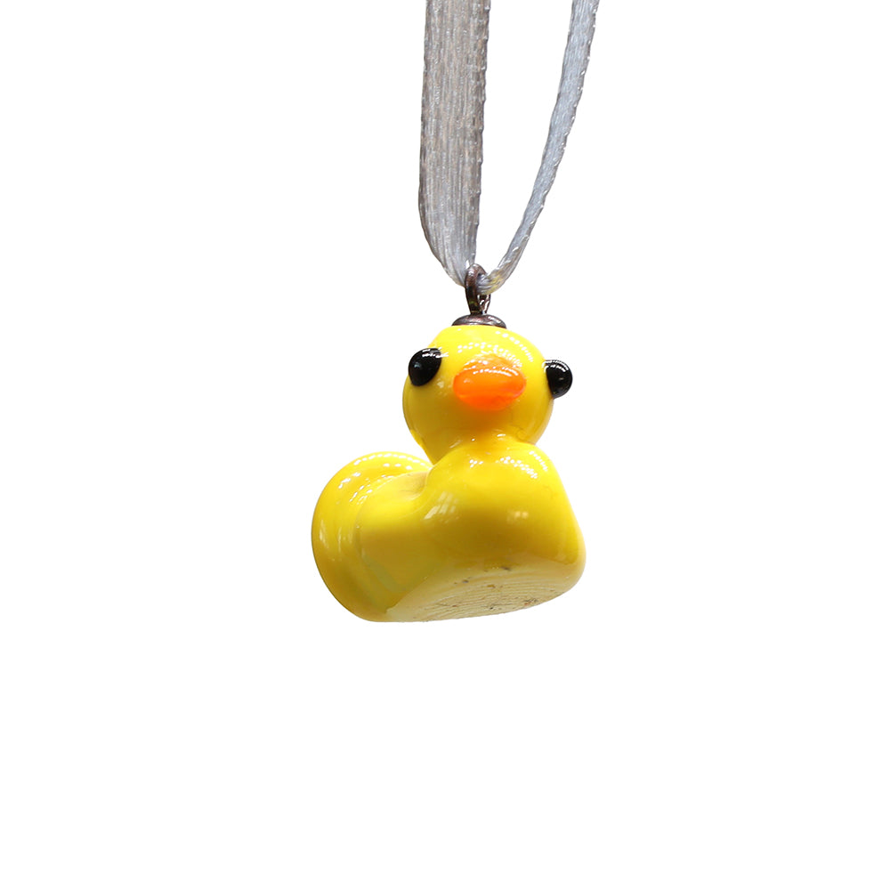 Tiny Glass Rubber Duck Hanging Decoration