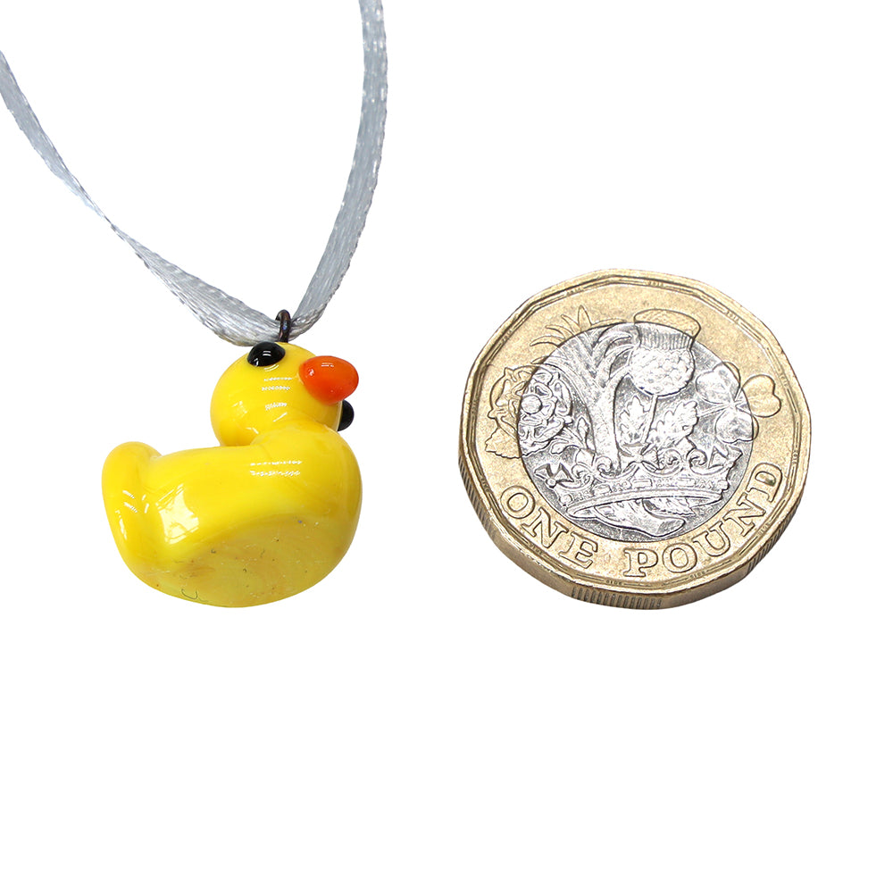 Tiny Glass Rubber Duck Hanging Decoration