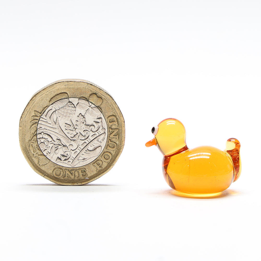 Clear Transparent Glass Duck